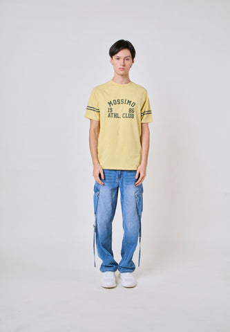 Mossimo Finnian Cream Gold Classic Fit Tee
