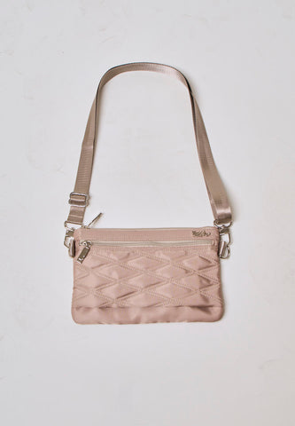 Mossimo Anika Beige Quilted Body Bag