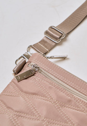 Mossimo Anika Beige Quilted Body Bag