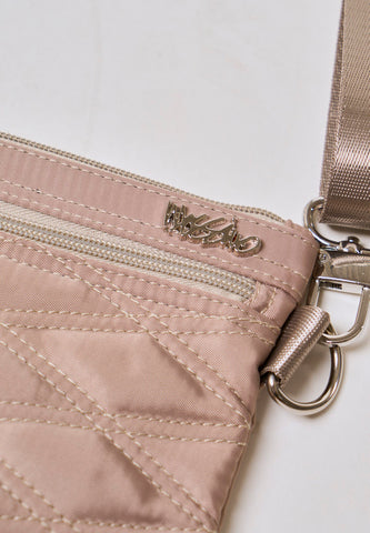 Mossimo Anika Beige Quilted Body Bag