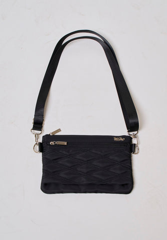 Mossimo Anika Black Quilted Body Bag