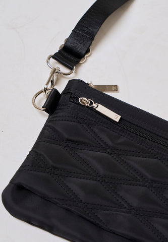 Mossimo Anika Black Quilted Body Bag