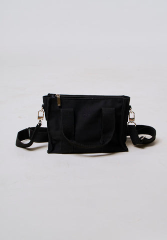 Mossimo Catherine Black Canvas Crossbody Bag