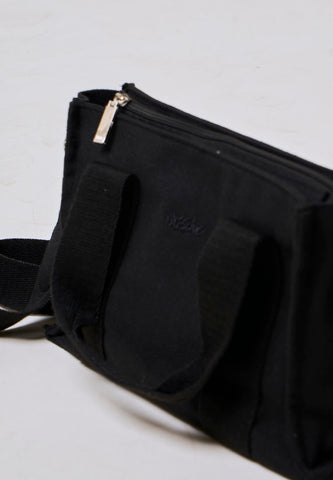 Mossimo Catherine Black Canvas Crossbody Bag