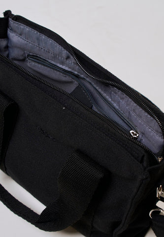 Mossimo Catherine Black Canvas Crossbody Bag