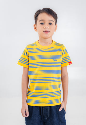 Mossimo Kids Boys' Yellow Stripes Logo Tshirt