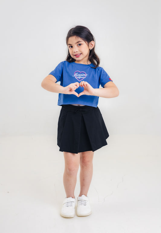 Mossimo Kids Girls Black Ribbon Pleated Skort