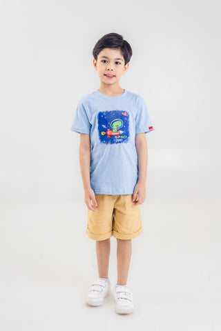 Mossimo Kids Boys' Crystal Blue Space Dino Graphic Tshirt