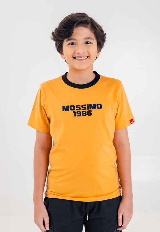 Mossimo Kids Boys' Mustard Ringer Deep Reflective Logo Basic Tshirt