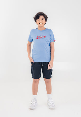 Mossimo Kids Boys' Blue Lightning Logo Basic Tshirt