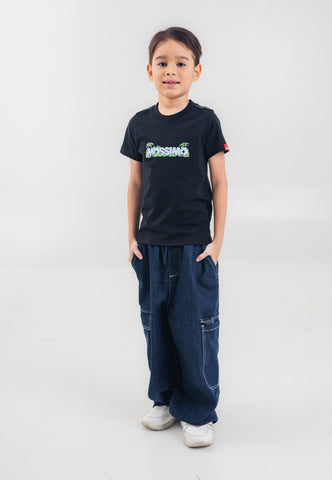 Mossimo Kids Boys' Black Forest Embossed Logo Basic Tshirt