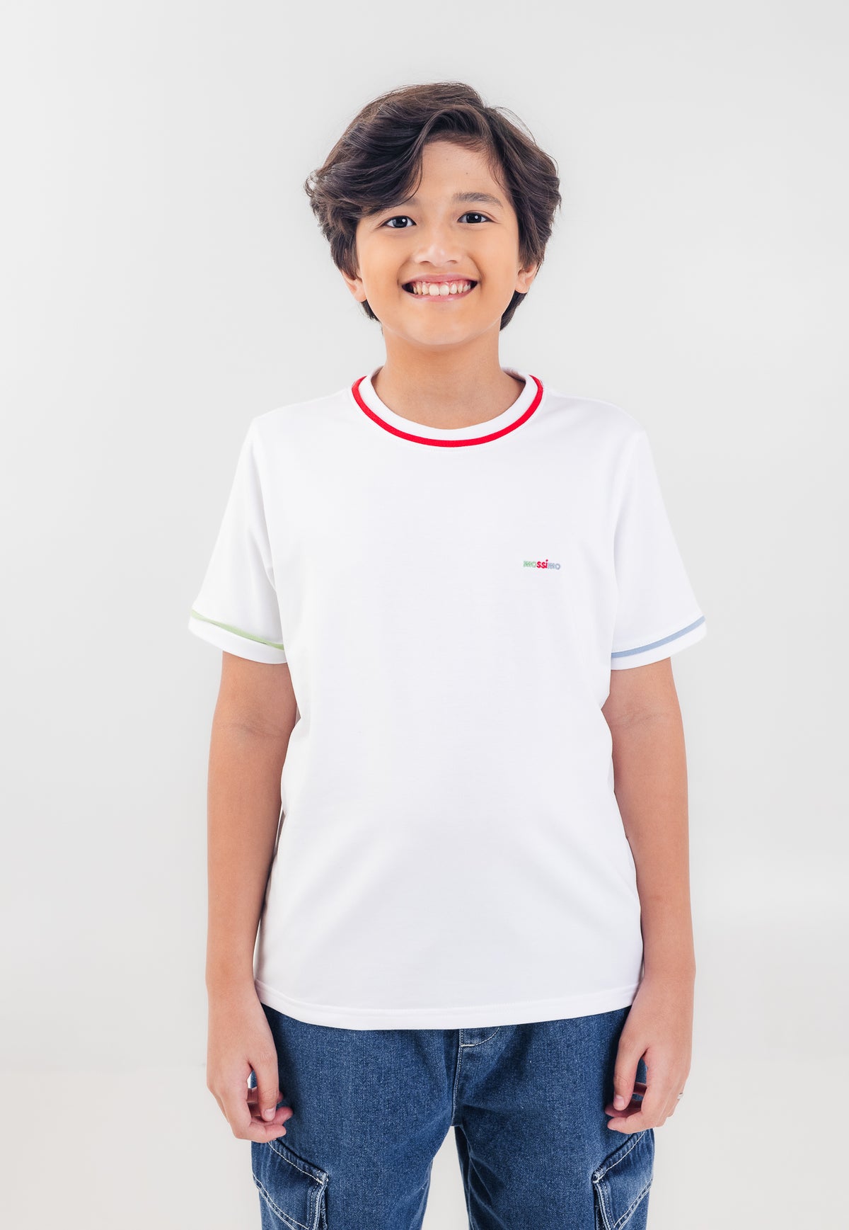 Mossimo Kids Boys' White Contrast Ringer Top