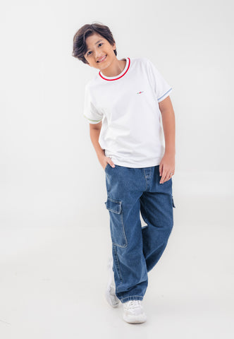 Mossimo Kids Boys' White Contrast Ringer Top