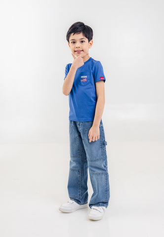 Mossimo Kids Boys' Blue Basic Tshirt w/ Pocket
