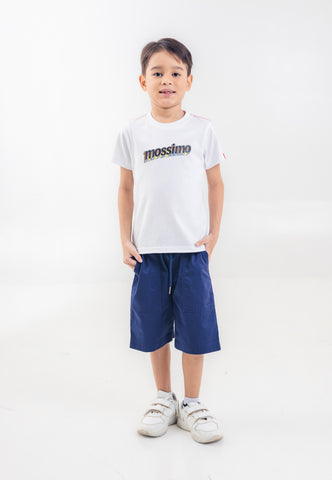 Mossimo Kids Boys' White 3D Logo Basic Tshirt