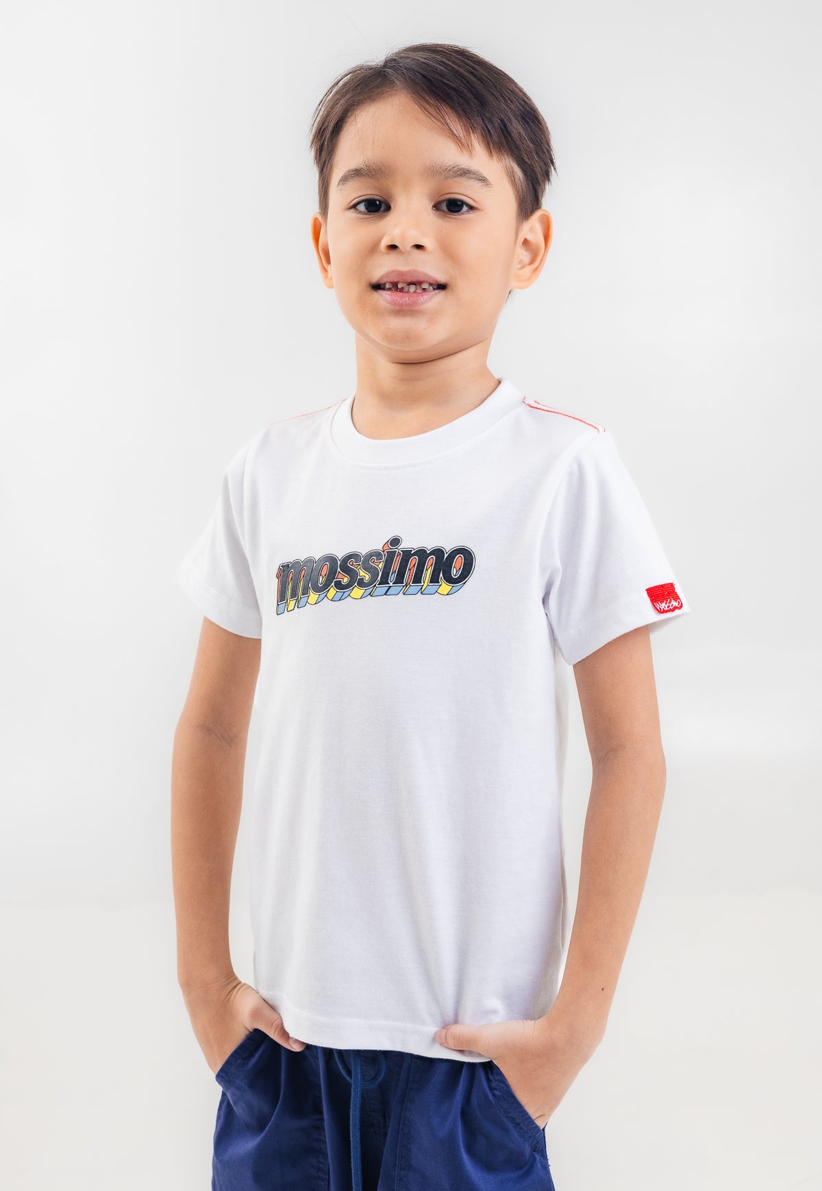 Mossimo Kids Boys' White 3D Logo Basic Tshirt