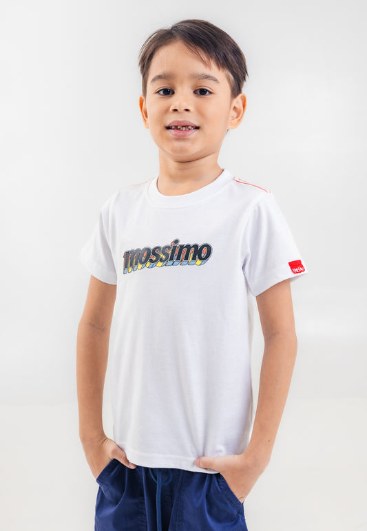 Mossimo Kids Boys' White 3D Logo Basic Tshirt