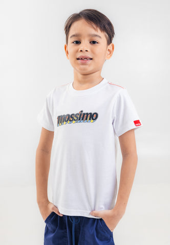 Mossimo Kids Boys' White 3D Logo Basic Tshirt