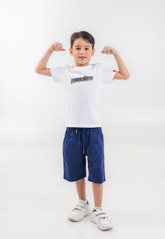 Mossimo Kids Boys' White 3D Logo Basic Tshirt