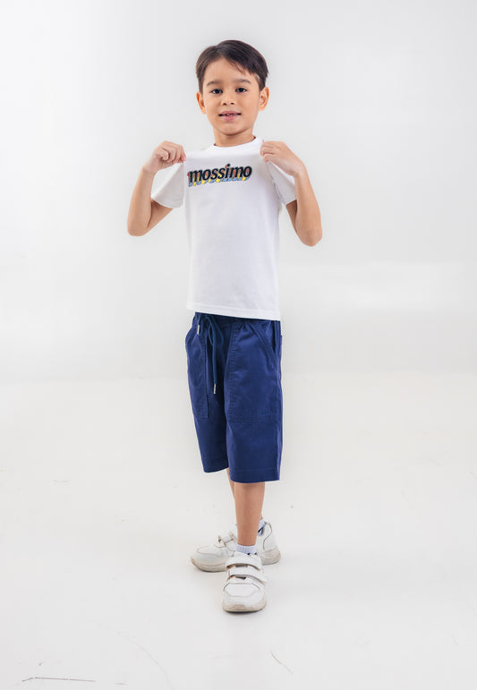 Mossimo Kids Boys' White 3D Logo Basic Tshirt