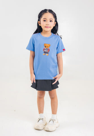 Mossimo Kids Unisex Blue Mossybear Embroidery Basic Tshirt