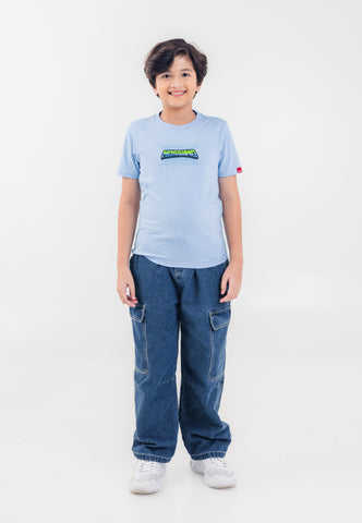 Mossimo Kids Boys' Blue Retro Graphic Logo Tshirt