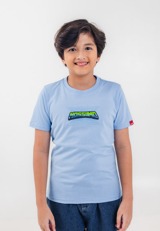 Mossimo Kids Boys' Blue Retro Graphic Logo Tshirt