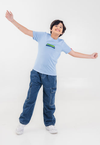 Mossimo Kids Boys' Blue Retro Graphic Logo Tshirt