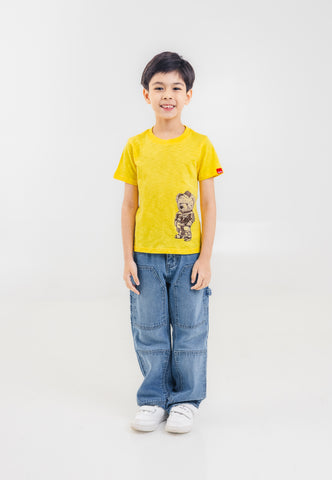 Mossimo Kids Unisex Yellow Mossybear Graphic Tshirt