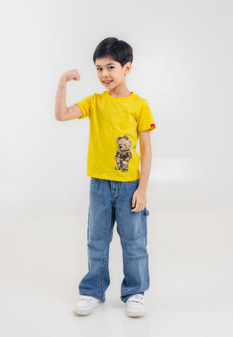 Mossimo Kids Unisex Yellow Mossybear Graphic Tshirt