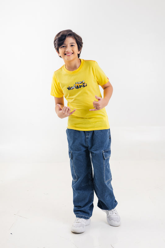 Mossimo Kids Boys' Yellow Truck Logo Graphic Tshirt