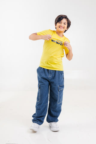 Mossimo Kids Boys' Yellow Truck Logo Graphic Tshirt