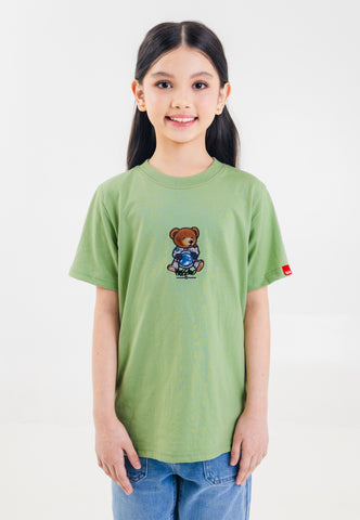 Mossimo Kids Unisex Mustard Mossybear Astronaut Graphic Tshirt