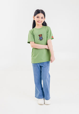 Mossimo Kids Unisex Mustard Mossybear Astronaut Graphic Tshirt