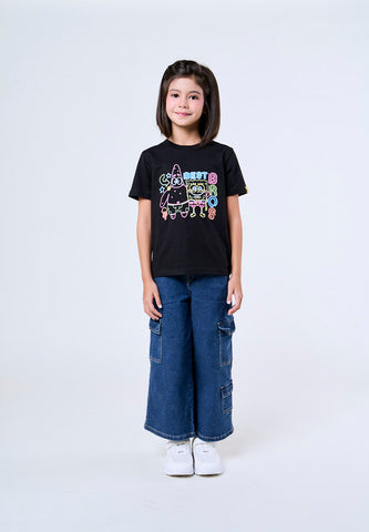 Mossimo Kids Spongebob Black Regular Unisex Tshirt