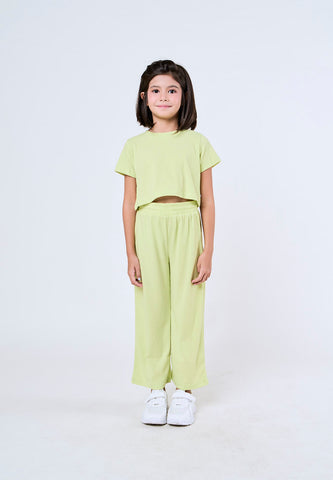 Mossimo Kids Girls Aila Seacrest Cropped Top and Wide Leg Pants Set