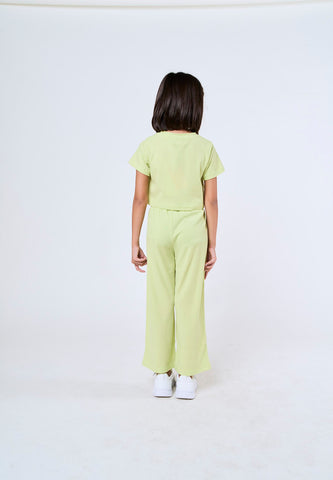 Mossimo Kids Girls Aila Seacrest Cropped Top and Wide Leg Pants Set
