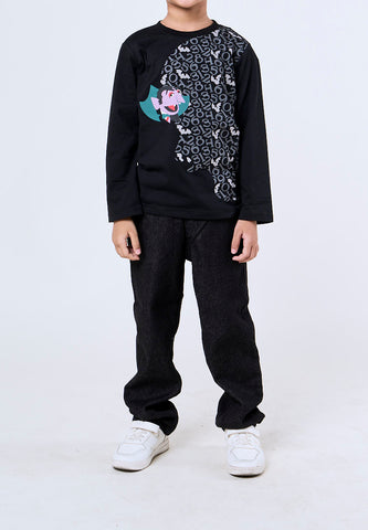 Mossimo Sesame Kids Black Printed Pullover