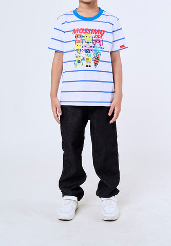 Mossimo Kids Jayden White Robokids  Regular Tshirt