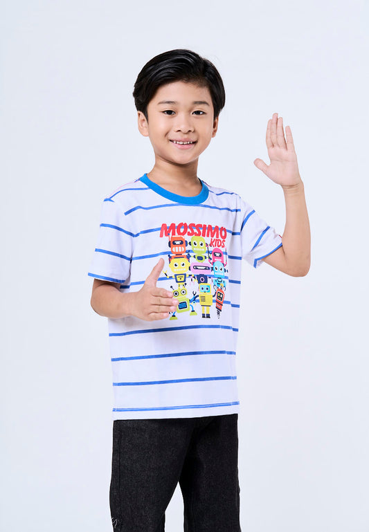 Mossimo Kids Jayden White Robokids  Regular Tshirt