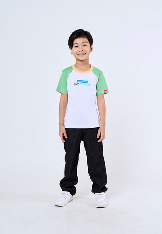 Mossimo Kids Sebastian White Raglan Regular Tshirt