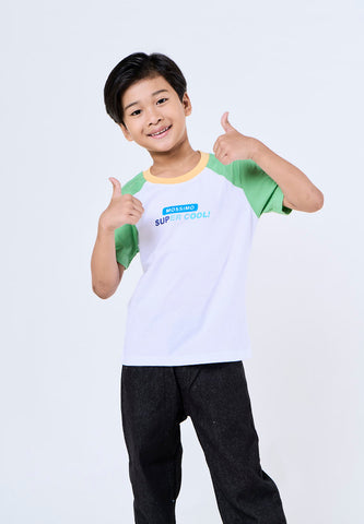 Mossimo Kids Sebastian White Raglan Regular Tshirt