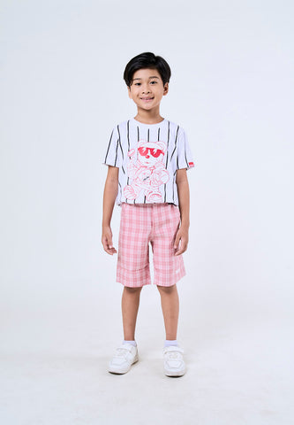 Mossimo Kids Ron Pink Four Pocket Stripes Shorts
