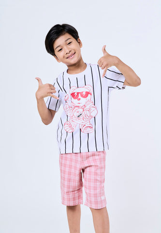 Mossimo Kids Ron Pink Four Pocket Stripes Shorts