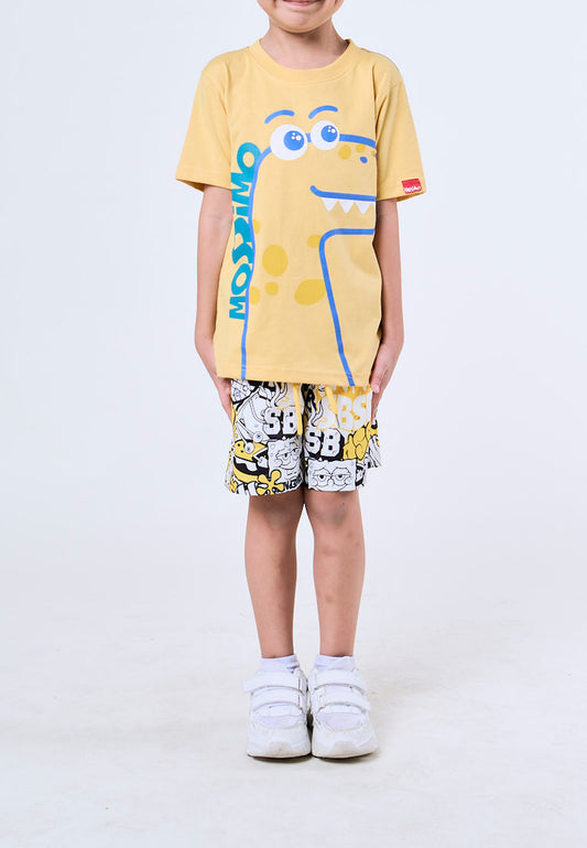 Mossimo Kids Beige Sponegbob All Over Print Shorts