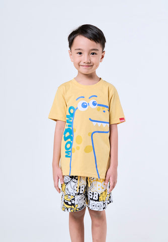 Mossimo Kids Beige Sponegbob All Over Print Shorts
