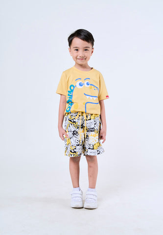 Mossimo Kids Beige Sponegbob All Over Print Shorts