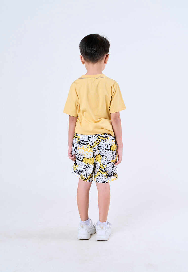 Mossimo Kids Beige Sponegbob All Over Print Shorts
