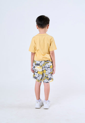 Mossimo Kids Beige Sponegbob All Over Print Shorts