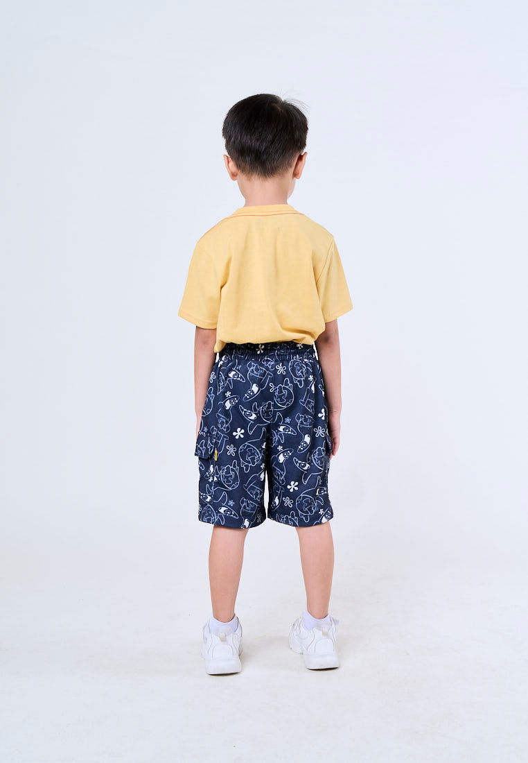 Mossimo Kids Blue Spongebob All Over Print Cargo Shorts